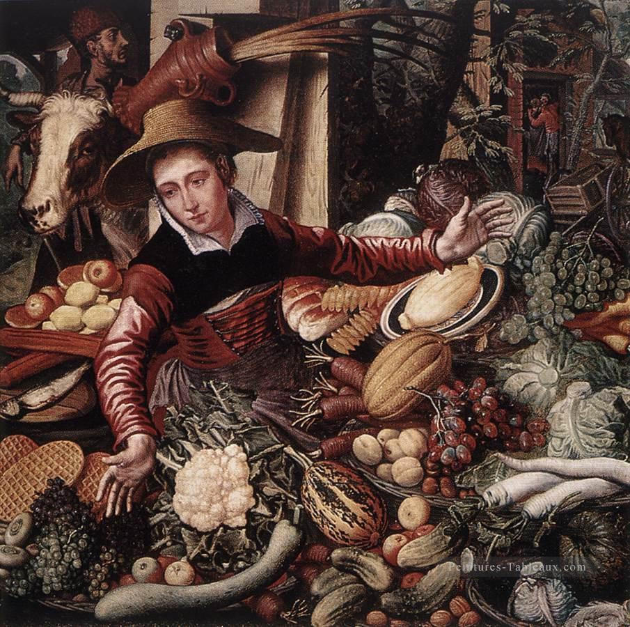 Fournisseur de légumes peintre d’histoire hollandais Pieter Aertsen Peintures à l'huile